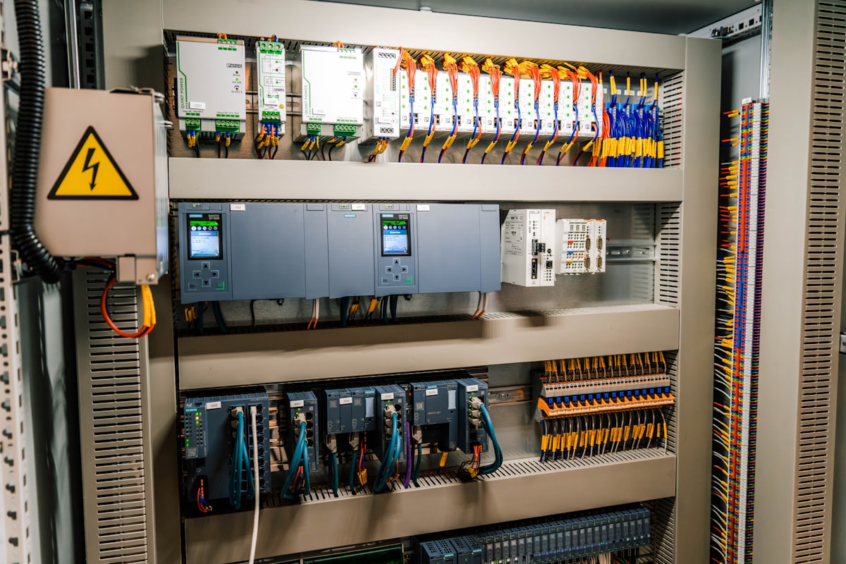 Protection relays and control devices mounted in a switchgear panel - the SEG Electronics MRI3 and WIC1 relay families that Pakistani DISCOs and industrial substations buy through the authorized reseller channel